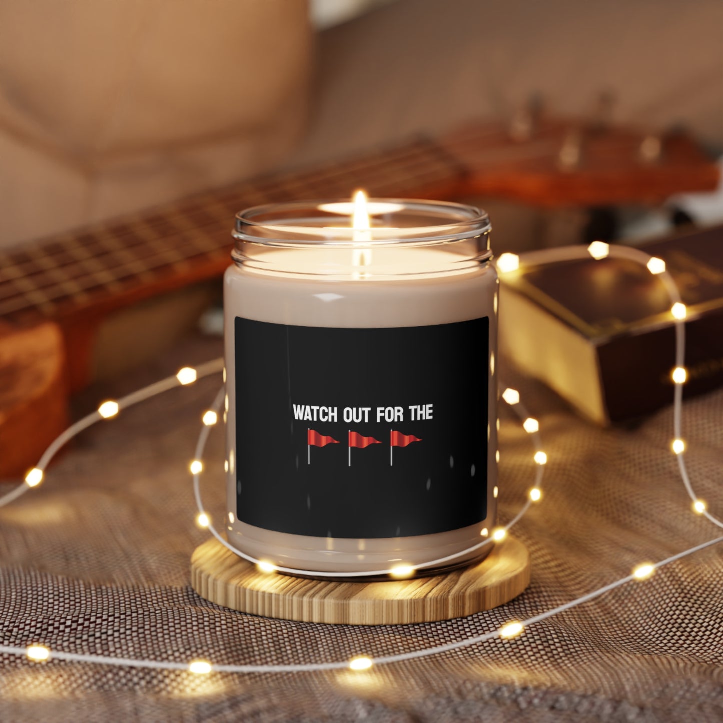 Watch Out For The Red Flags Scented Soy Candle, 9oz