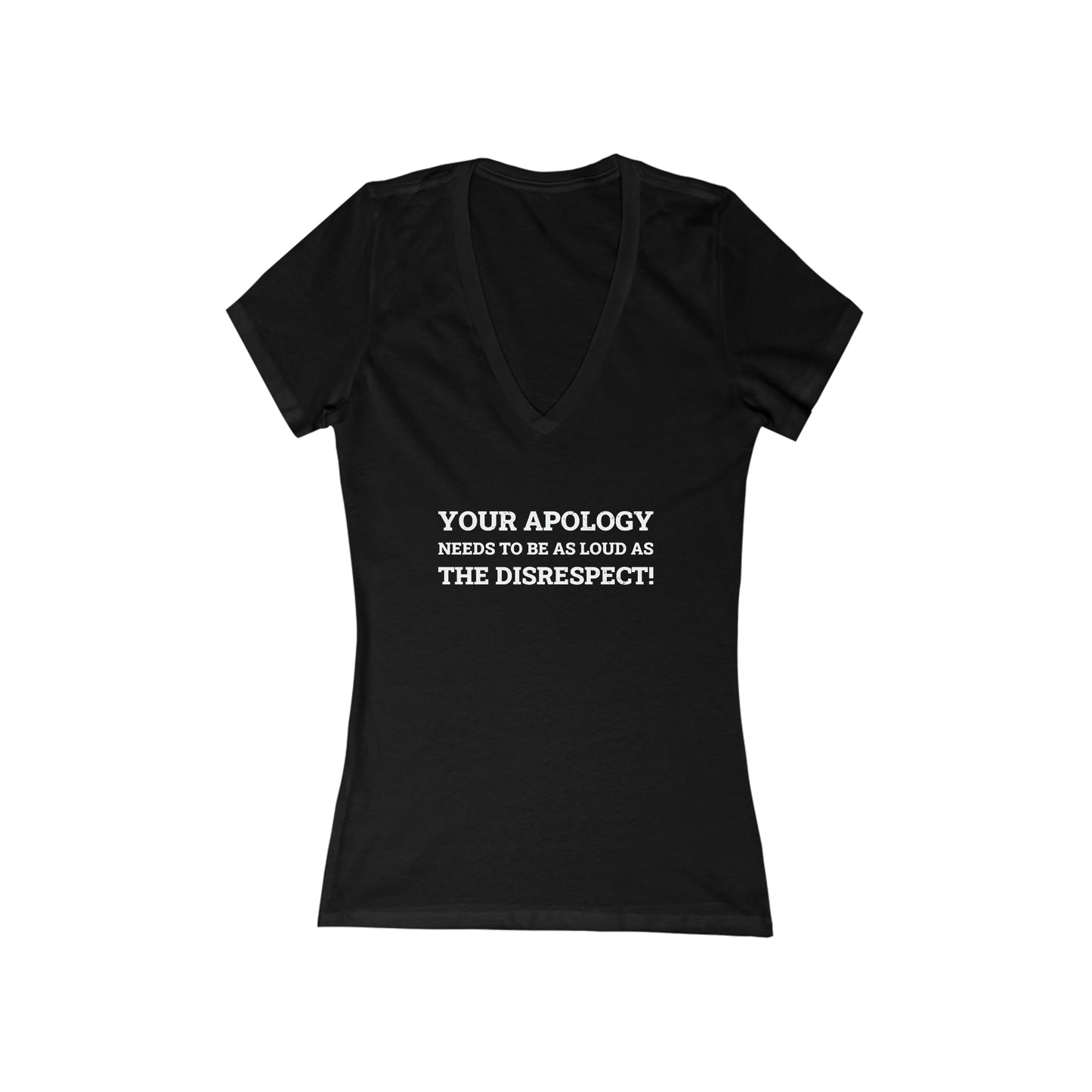 Your Apology Needs To Be As Loud As The Disrespect Women's V-Neck Tee