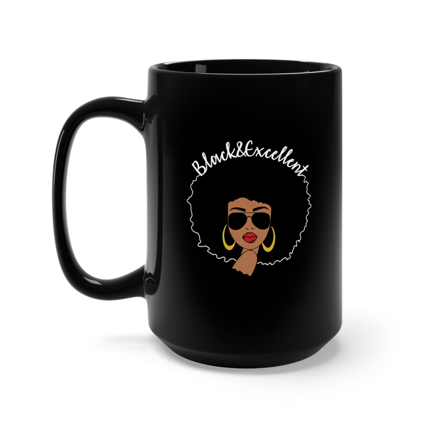 Black and Excellent Black Mug 15oz