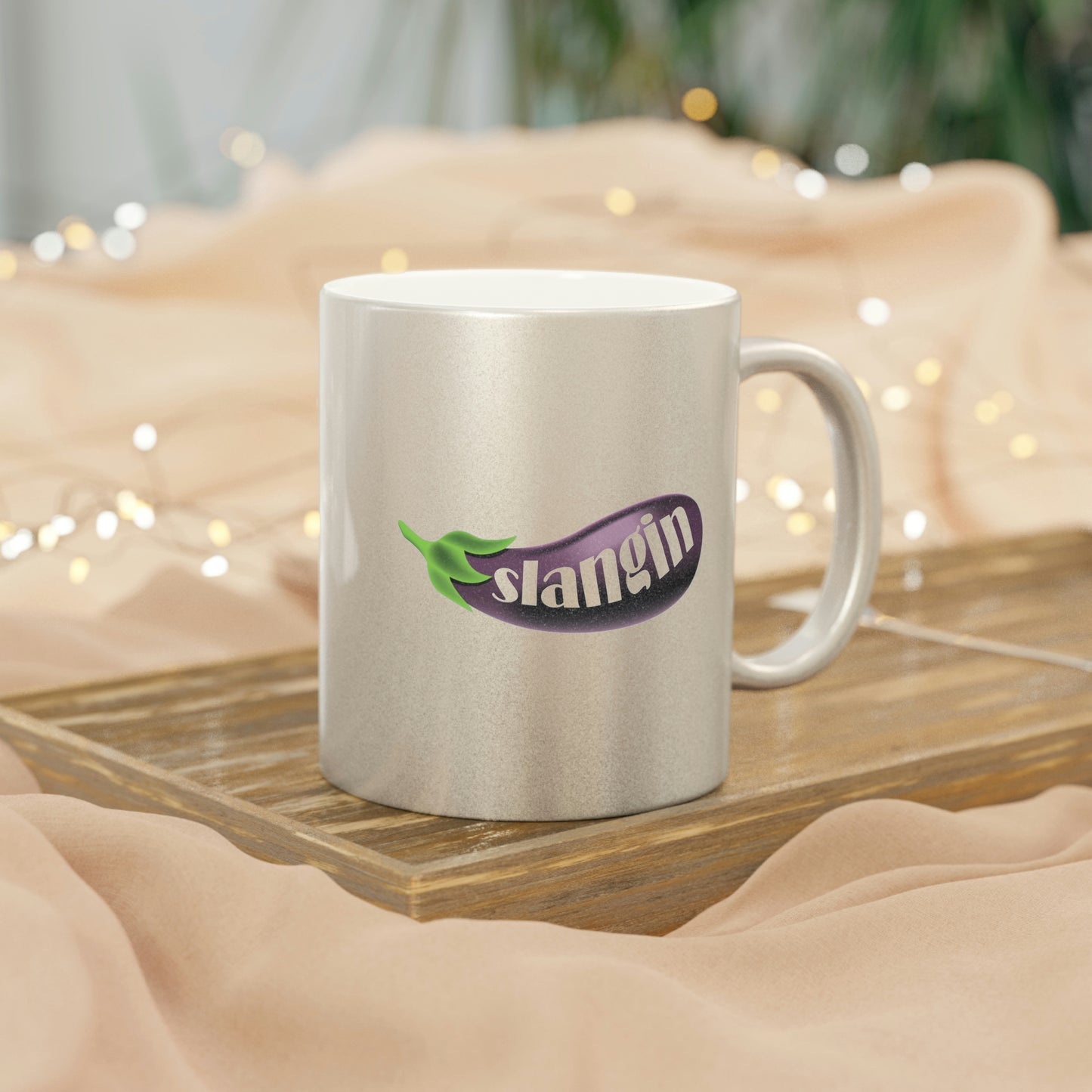 Slangin Metallic Mug (Silver\Gold)