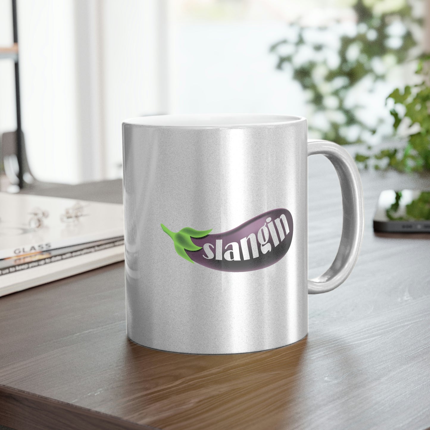 Slangin Metallic Mug (Silver\Gold)