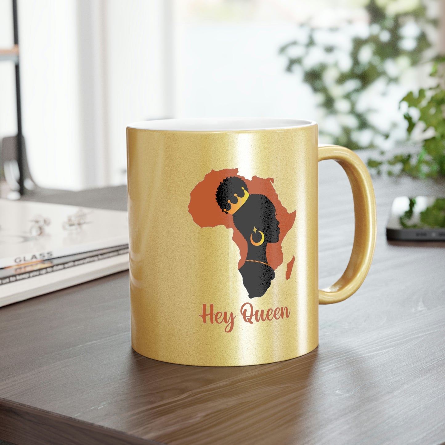 Hey Queen Metallic Mug (Silver\Gold)