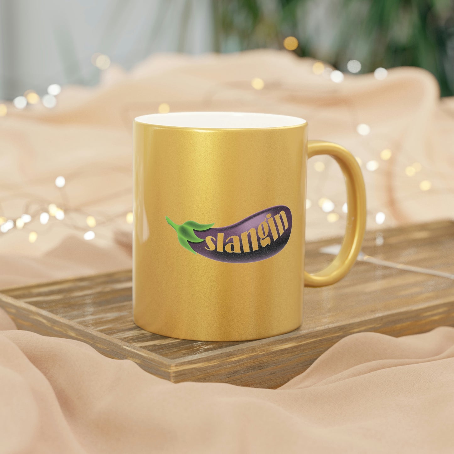 Slangin Metallic Mug (Silver\Gold)